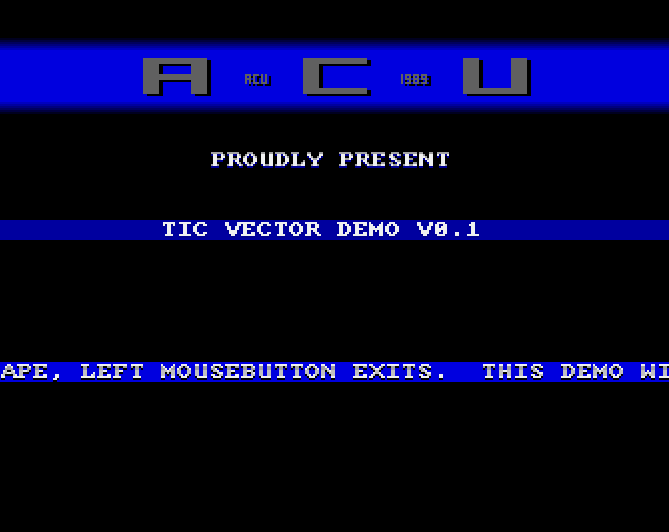 Screenshot of Vector Demo v0.1