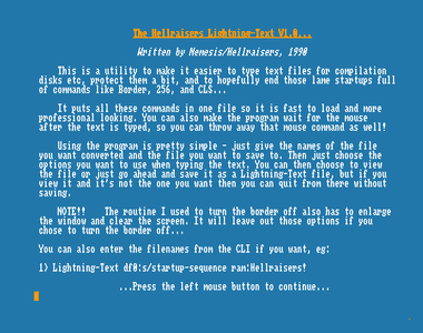 Screenshot of Lightning-Text V1.0