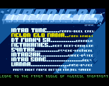 Screenshot of Musical Inspiration