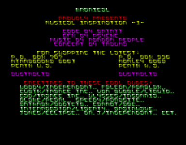 Screenshot of Musical Inspiration