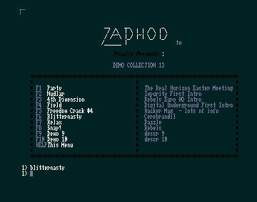 Zaphod Demo Collection 13