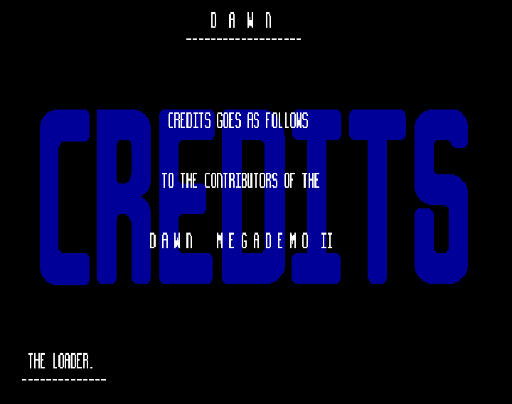 Mega Demo 2 - credits