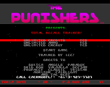Screenshot of Total Recall Trainer